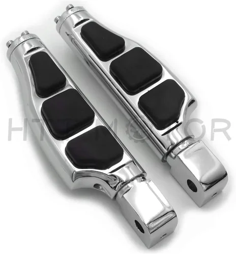 Vista 3 de MT216-048B+PA005X2 - Chrome Flat Wing Footpegs Foot Rest Compatible with Front 1999-2016 YZF-R6 R6S 600R