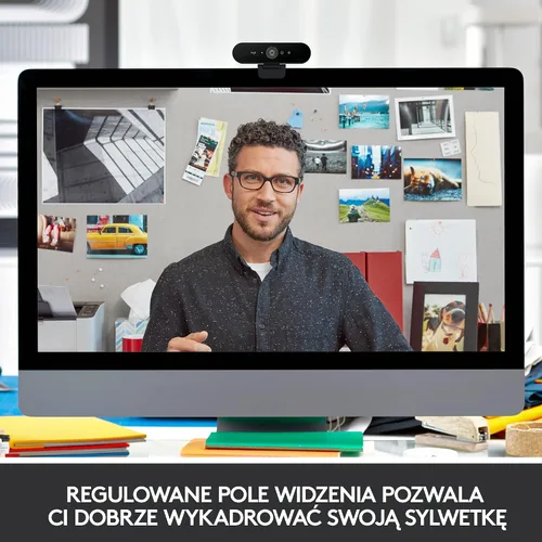 Vista 7 de Logitech BRIO Stream USB 3.0 Nero Webcam