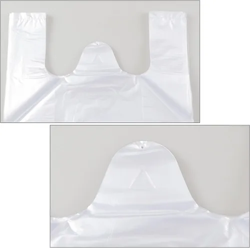 Vista 3 de Jekiyo Bolsas de compras transparentes para camisetas con asa, bolsas de plástico para comestibles, 320
