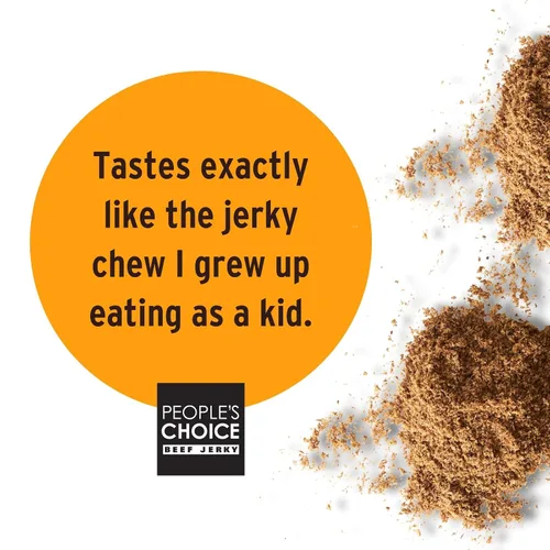 Vista 3 de People's Choice Beef Jerky Carne Seca - Machaca - Masticable de carne seca a granel - Cecina de res triturada - Sin azúcar, cero carbohidratos, sin
