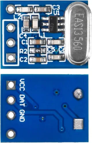 Vista 3 de 5 sistemas 433MHZ transmisor inalámbrico y receptor módulo de placa SYN115 SYN480R preguntar/OOK chip PCB