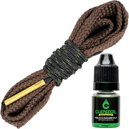 Vista 11 de Clenzoil Cobra Bore Cleaner – Pull-Through Gun Barrel Cleaning Tool – Brass Brush Embedded in Cotton Bore Rope – Reusable & Washable – Includes CLP
