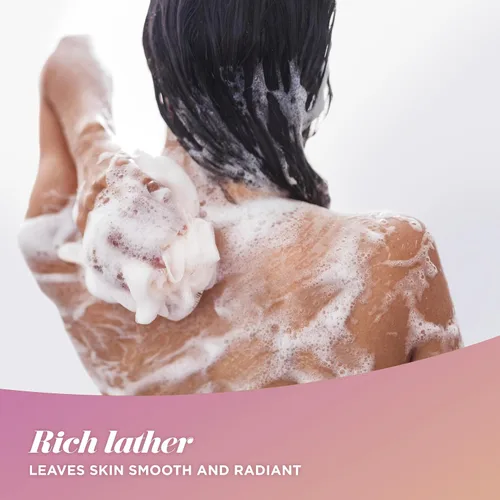 Vista 5 de Caress Gel de baño, manteca de karité y azúcar moreno, gel de baño hidratante para una piel hermosa y radiante, jabón líquido exfoliante corporal