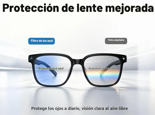 Vista 6 de Gafas inteligentes AI con cámara de 8 MP, gafas de sol de video HD 1080P