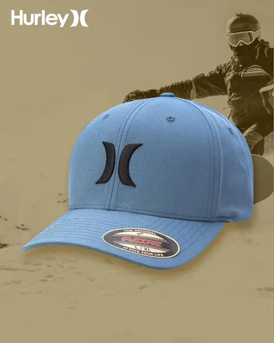 Vista 63 de Hurley Gorras para hombre - One & Only Flexfit Textures Cap - Sombreros ajustados para hombre, S-XL
