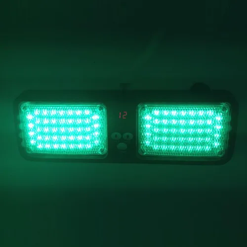 Vista 10 de Wecade® 86 luces LED estroboscópicas de protección solar, luces intermitentes de advertencia de emergencia para visera, máxima visibilidad con 12