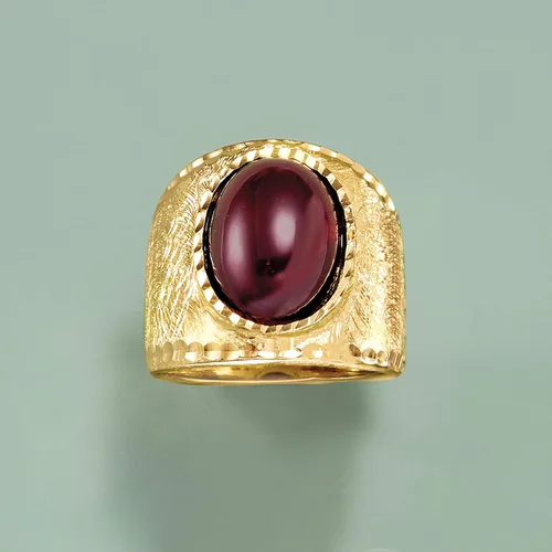 Vista 4 de Ross-Simons Italian 550 Carat Garnet Ring in 18kt Gold Over Sterling