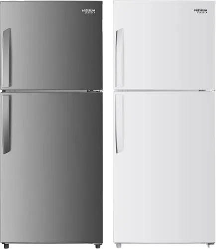 Vista 3 de Premium Levella - Refrigerador con congelador superior, 10.0 pies cúbicos, color plateado