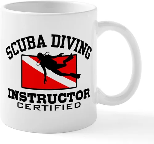 Vista 30 de CafePress Scuba Flag Diver Taza de café de cerámica de 11 oz (11.0 fl oz)