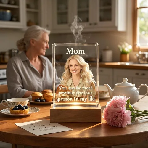 Vista 2 de LOJWRY Imagen 3D en cristal, foto de cristal 3D, regalos perfectos para mujeres, hombres, día del padre, día de la madre, Navidad, cumpleaños
