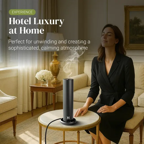 Vista 3 de Dynamo - Difusor de aroma para hotel, difusor de aceite esencial de aire frío para el hogar y habitaciones grandes de hasta 1000 pies cuadrados