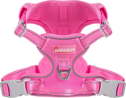 Vista 21 de BARKBAY Arnés para perro sin tirones para perros pequeños, ajustable, reflectante, cómodo, sin estrangulamiento, resistente, perfecto