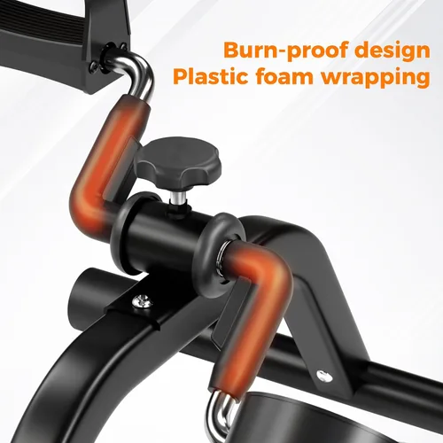 Vista 7 de RYGEO Mini bicicleta estática para ejercicios de recuperación de piernas y brazos, bicicleta de piso ligera y portátil