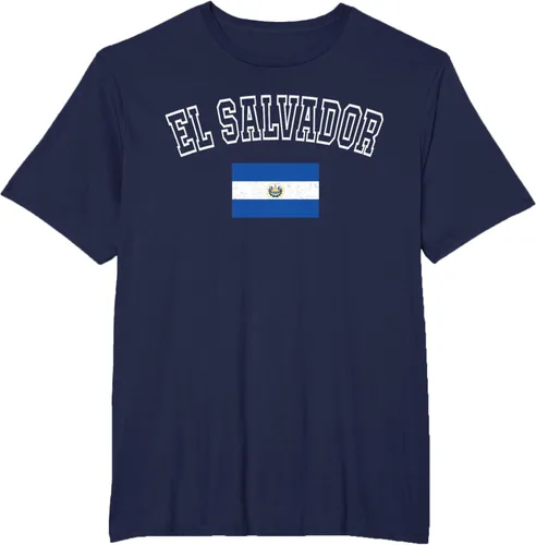 Vista 62 de Camiseta vintage con diseño de la bandera de El Salvador