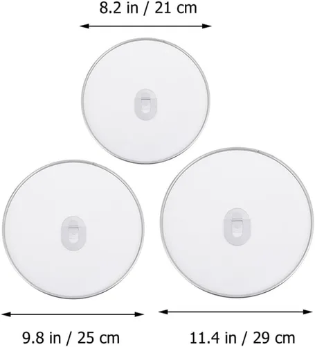 Vista 2 de Juego de 3 protectores contra salpicaduras de aceite de acero inoxidable (8.3 in, 9.8 in, 11.4 in) protectores contra salpicaduras de grasa