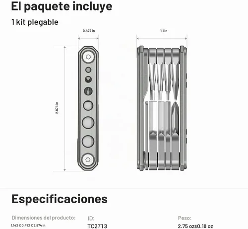 Vista 7 de SMALLRIG Herramienta plegable universal multiherramienta para videógrafos, juego de herramientas con nueve herramientas funcionales incluidas