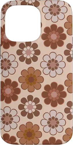 Vista 21 de 70s Retro Floral Pattern in Brown, Tan and Camel Case for iPhone 17