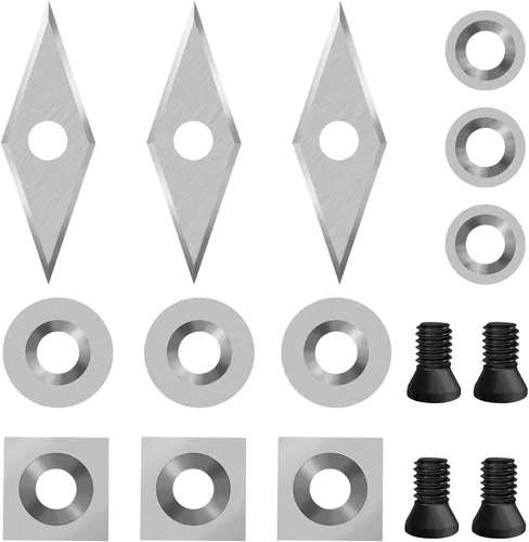 Vista 7 de Insertos cuadrados de carburo de 11×11×2.0mm para torneado de madera, juego de insertos de cortador de carburo de tungsteno, cortador de carpintería