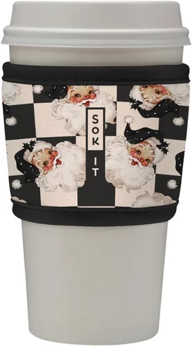 Vista 58 de Sok It HotSok Coffee & Tea - Funda de neopreno con aislamiento reutilizable (floral abstracto)