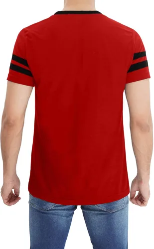 Vista 2 de Decrum Camisa raglán para hombre, manga corta y 34, suave, camiseta deportiva casual, de béisbol, para hombre