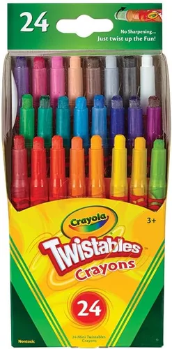 Vista 8 de Crayola Twistables - Crayones para niños (24 unidades) sin afilar, suministros para colorear para niños pequeños, menos desorden, relleno de media