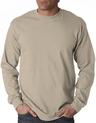 Vista 21 de Gildan - Camiseta de algodón y de manga larga para hombre, modelo G2400 (1) verde irlandés + (1) negro