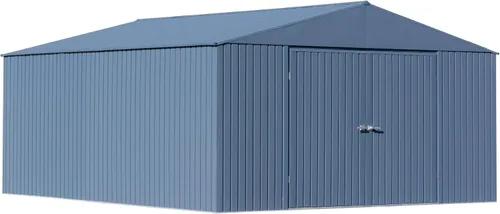 Vista 17 de Arrow Shed Elite - Cobertizo de almacenamiento de acero para exteriores de 14 x 16 pies de alto con puertas altas y puertas con cerradura