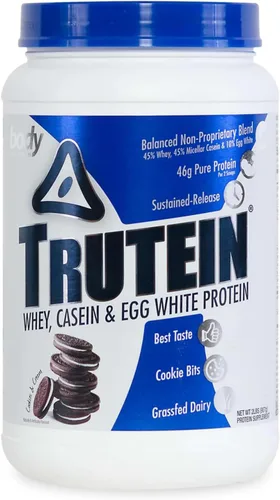 Vista 35 de Body Nutrition Trutein Polvo de Proteína Alto: 45% Suero, 45% Caseína, 10% Clara de Huevo, Sin Gluten, Bajo en Sodio, Polvo de Proteína de Suero