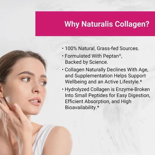 Vista 6 de Naturalis Péptidos de colágeno en polvo (7 onzas) Fabricado con colágeno Peptan®, clínicamente estudiado para apoyar la piel, el cabello