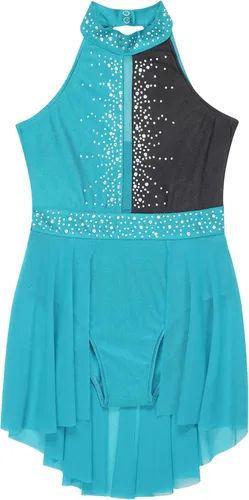 Vista 33 de CHICTRY Kids Girls Sparkly Rhinestone Ballet Gymnastics Leotards Modern Lyrical Dance Costume