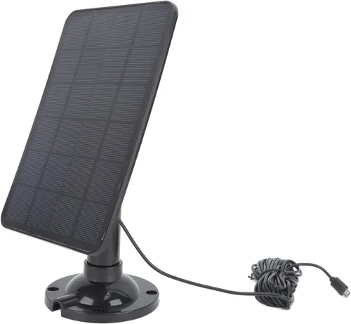 Vista 3 de Cargador de panel solar de 10 W con micro USB, panel de carga solar de cámara, panel solar de silicio monocristalino de alta eficiencia para cámaras