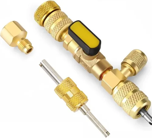 Vista 8 de R410A R22 Herramienta de instalación de extracción de núcleo de válvula de CA, removedor de núcleo de válvula, doble tamaño de 1/4 "-5/16