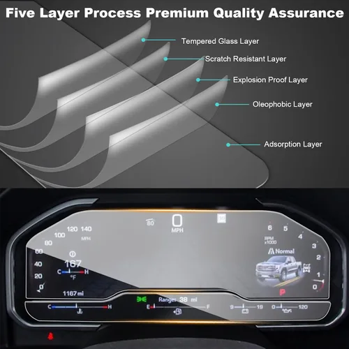Vista 7 de YEE PIN Protector de pantalla GMC Elevation de 12.3 pulgadas 2022 GMC Sierra Accesorios, 2022 GMC Sierra 1500 SLE 2022 Protector de pantalla de 12.3