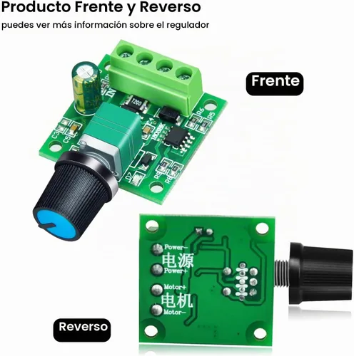 Vista 5 de PWM Controlador de velocidad de motor de CC de bajo voltaje 1.8 V 3 V 5 V 6 V 12 V 2 A 24 W controlador ajustable interruptor 1 paquete
