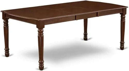 Vista 3 de Atlin Designs Juego de mesa de comedor de madera de 9 piezas en caoba