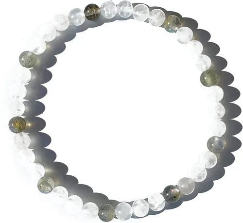 Vista 18 de Pulsera con cuentas de gemas naturales, ojo de tigre, hematita, ágata negra, granito, sándalo, piedra de lava, joyería elástica hecha a mano