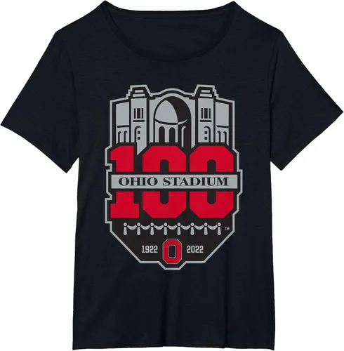 Vista 18 de Camiseta con licencia oficial de los 100 años del logotipo de fútbol del estado de Ohio, Negro