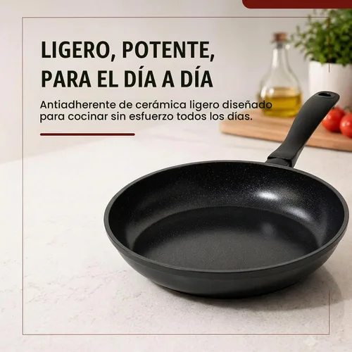 Vista 2 de Alva Energy - Sartén antiadherente de cerámica de 8 pulgadas, aluminio