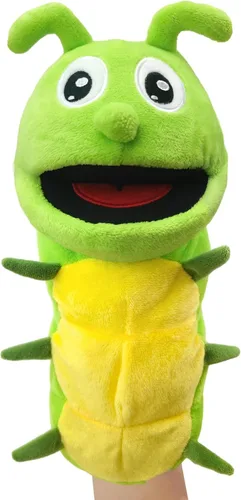 Vista 7 de Marioneta de Mano de Peluche Realista de 13", Marionetas de Animales Insectos para Niños Marioneta de Mano de Animal de Peluche Insecto con Boca