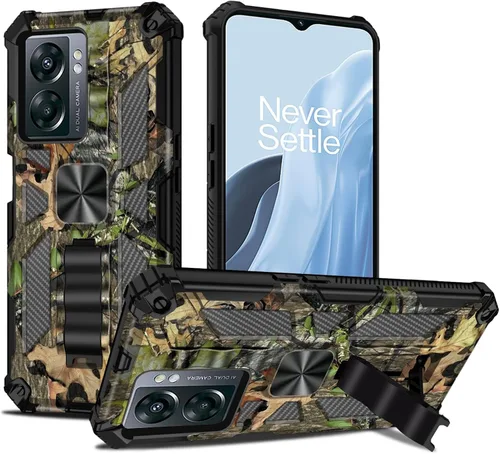 Vista 7 de Funda compatible con OnePlus Nord N300 5G con protector de pantalla de vidrio templado, protección de cuerpo completo [grado militar] funda