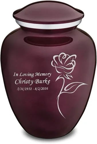 Vista 22 de Geturns Abraza pequeñas urnas de cremación de rosas personalizadas para cenizas humanas, urna funeraria negra para mujeres y hombres, 44 libras