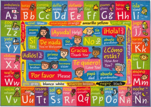 Vista 17 de KC CUBS, tapete para piso, área de aprendizaje educativo, juegos, ABC, alfabeto, animales, para niños y la recámara y sala de juegos de niños.