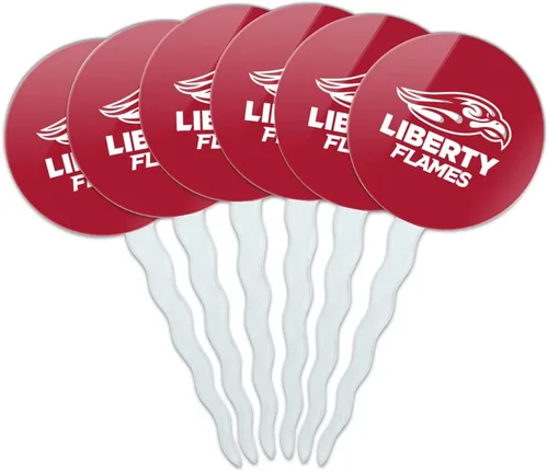 Vista 185 de Abilene Christian - Juego de 6 palillos para cupcakes con logotipo secundario
