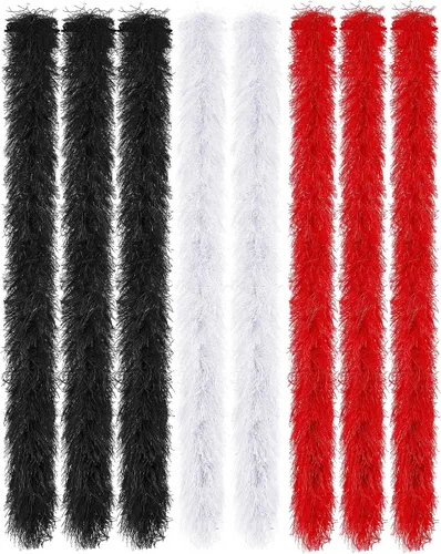 Vista 18 de Jexine Boas de plumas artificiales en masa, boas esponjosas para decoración de disfraces de boda, vestidos, suministros para fiestas de té