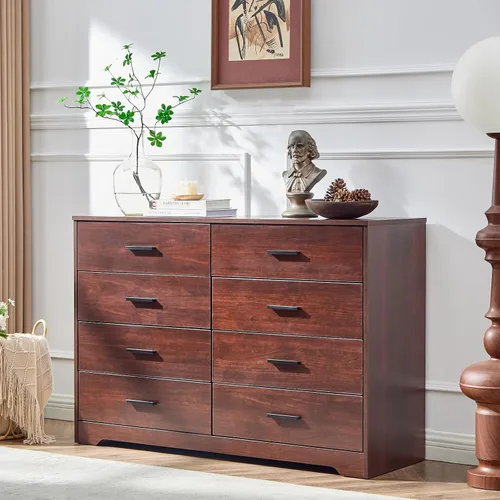 Vista 11 de LIDYUK Cómoda negra para dormitorio, cómoda de 6 cajones y cómodas, cómoda de madera moderna, cómoda de 48 pulgadas de ancho para dormitorio