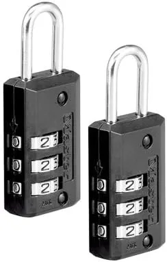 Vista 4 de Master Lock Black Set Your Own Combinación de candado de equipaje, candado combinado personalizado para maletas para bolsas de viaje o mochilas