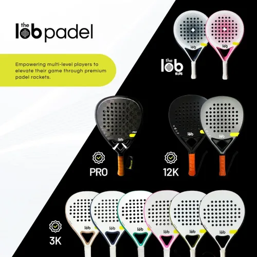Vista 9 de Raqueta de pádel de fibra de carbono 3K para niños Forma redonda para control Ligera y de gran potencia Pala Padel para niños Raqueta