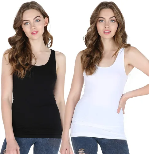 Vista 43 de NIKIBIKI Playera sin costuras clásica premium para mujer, fabricada en EE. UU., talla única