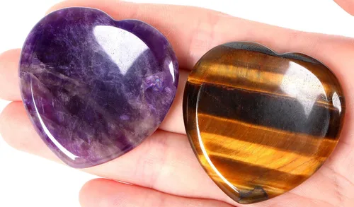 Vista 26 de QINJIEJIE Piedra de preocupación para el pulgar para la ansiedad, cristales de chakras, piedras curativas para la preocupación de los chakras