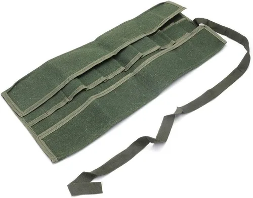 Vista 6 de 10 bolsillos de lona llave inglesa herramienta enrollable bolsa de almacenamiento organizador bolsas